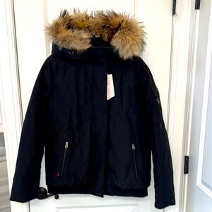 Black Parka with Fur Hood